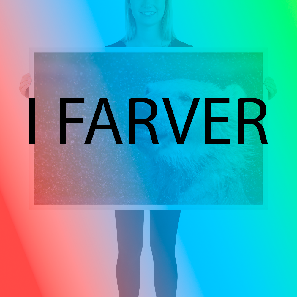 I farver